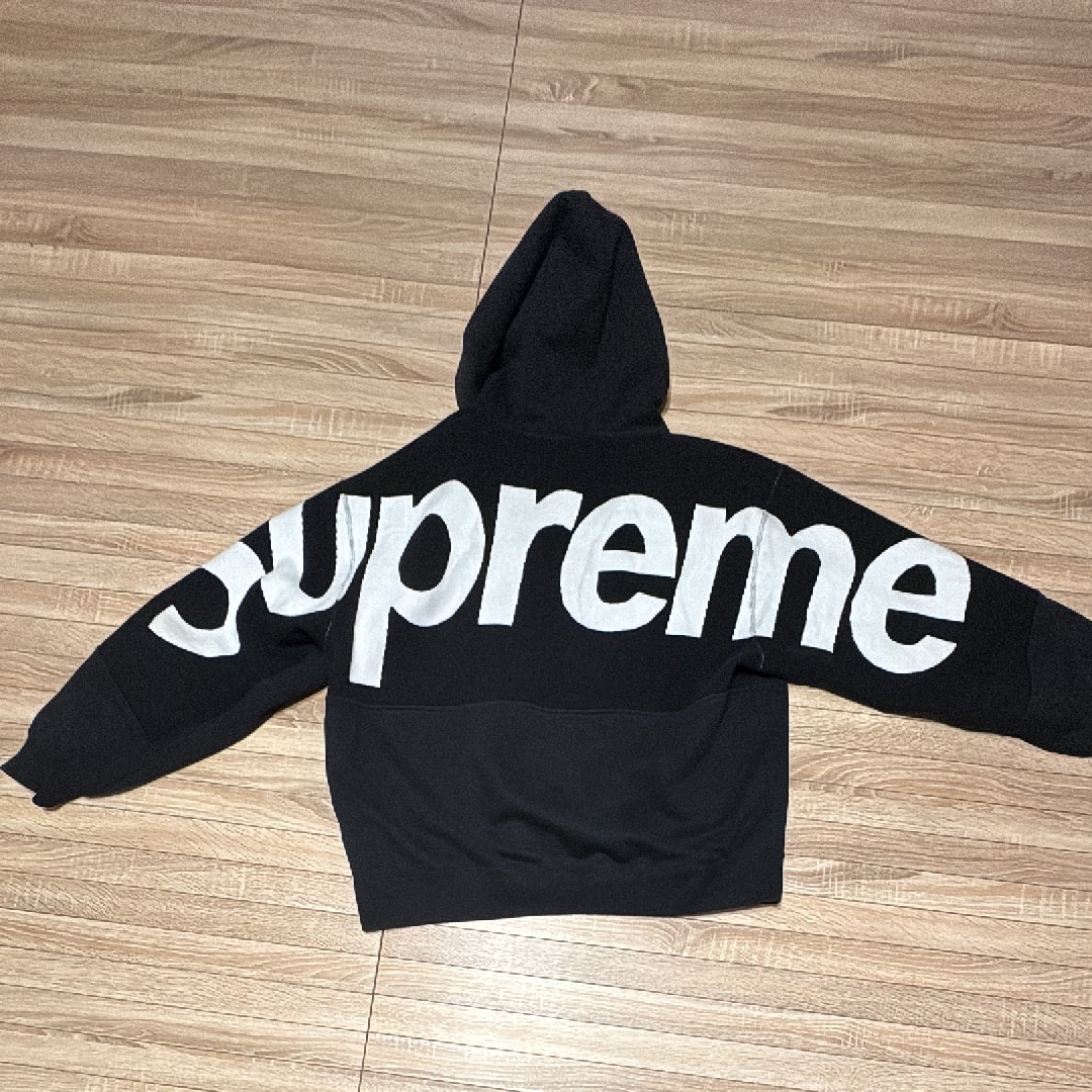 Supreme Big Logo Jacquard Hooded Sweatshirt "Black"