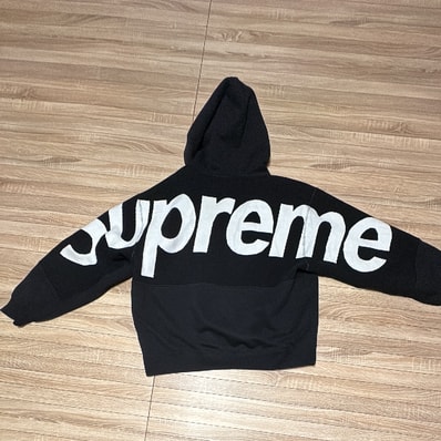 Supreme Big Logo Jacquard Hooded Sweatshirt "Black"
