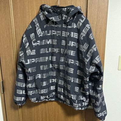 Supreme Logo Ripstop Hooded Track Jacket "Black"