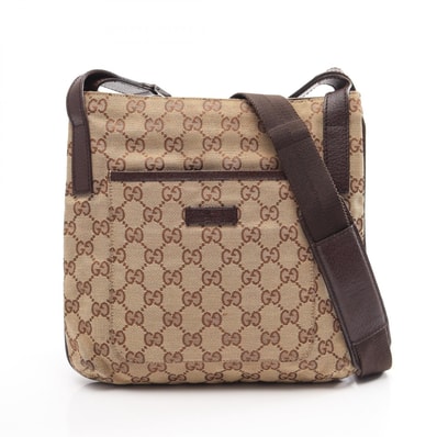 グッチ GUCCI GGキャンバス ショルダーバッグ バッグ キャンバス レザー レディース ベージュ系 / ブラウン系 122793 【中古】