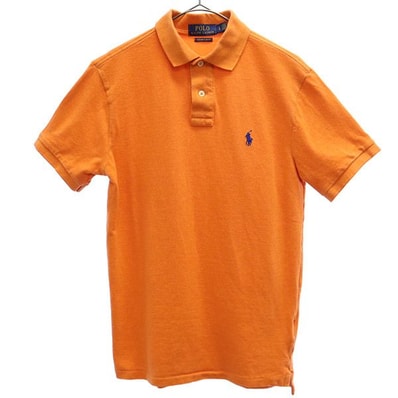 POLO RALPH LAUREN ポロラルフローレン ロゴ刺繍 半袖 ポロシャツ SP オレンジ 鹿の子地