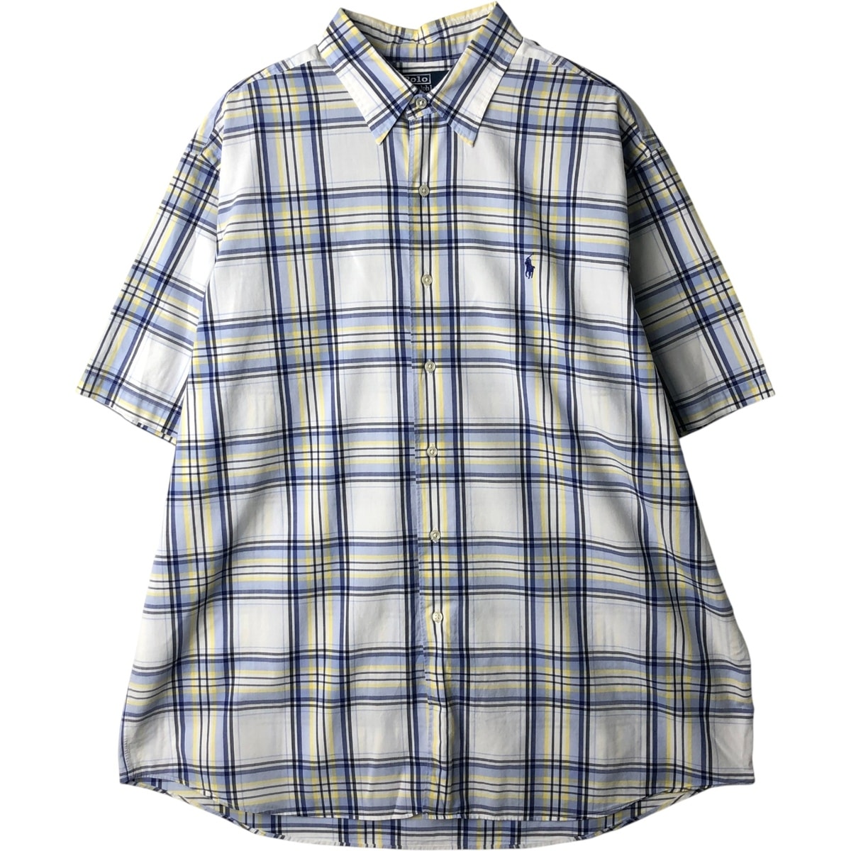 古着 00年代 ラルフローレン Ralph Lauren MARLOWE 半袖 コットン チェックシャツ メンズXL相当/eaa643925