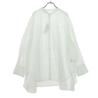 未使用 GU ジーユー 長袖 シアー シャツ 3XL オフホワイト系