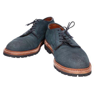 オールデン BLUE BLUE ブルーブルー別注 29314 5EYE PLAIN TOE MEDALLION SHOES メダリオントゥ シューズ 8 1/2D