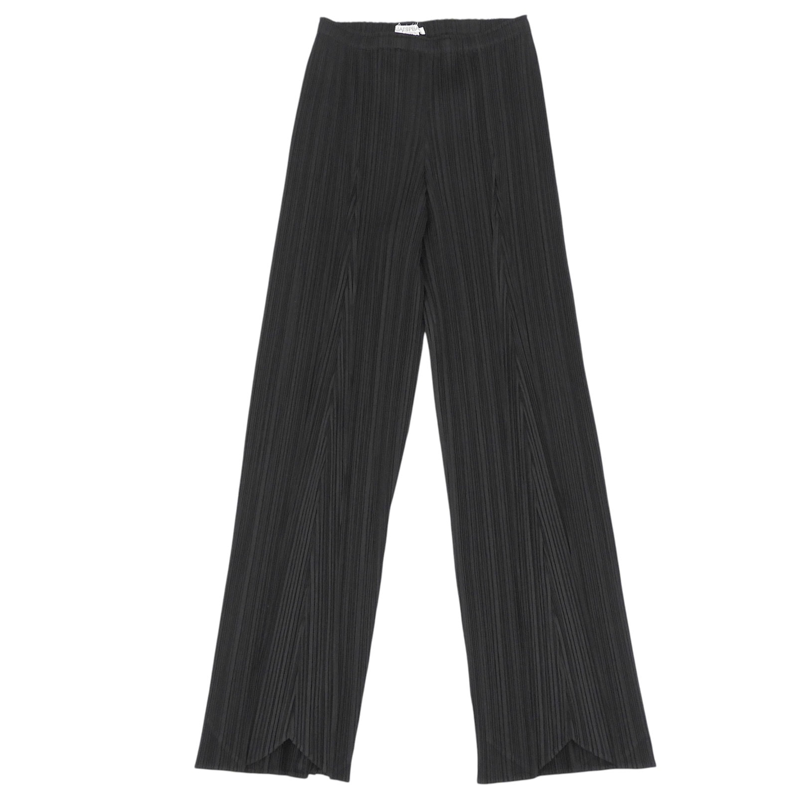 美品 プリーツプリーズ イッセイミヤケ パンツ ブラック レディース 1 PP51-JF165