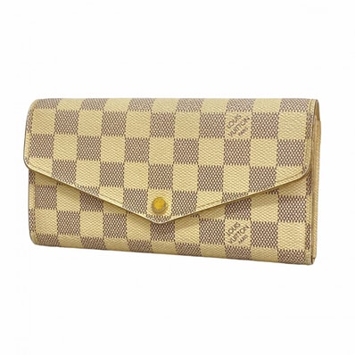 【6ce5906-k】ルイヴィトン 長財布 ダミエ・アズール ポルトフォイユサラ N63208 ホワイト【中古】レディース