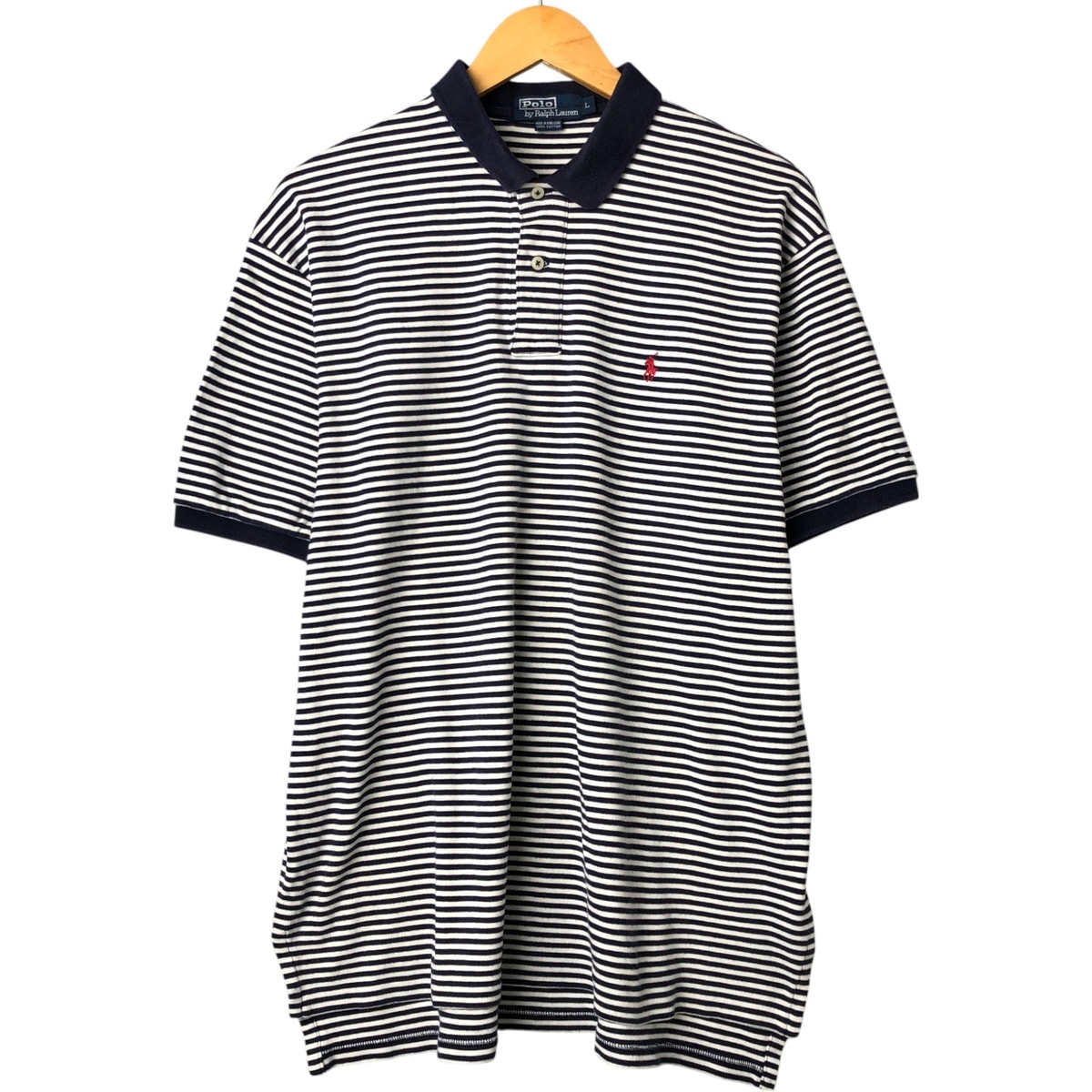 古着 ラルフローレン Ralph Lauren POLO by Ralph Lauren 半袖 ボーダー ポロシャツ メンズL相当/eaa561332