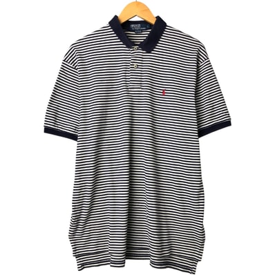 古着 ラルフローレン Ralph Lauren POLO by Ralph Lauren 半袖 ボーダー ポロシャツ メンズL相当/eaa561332