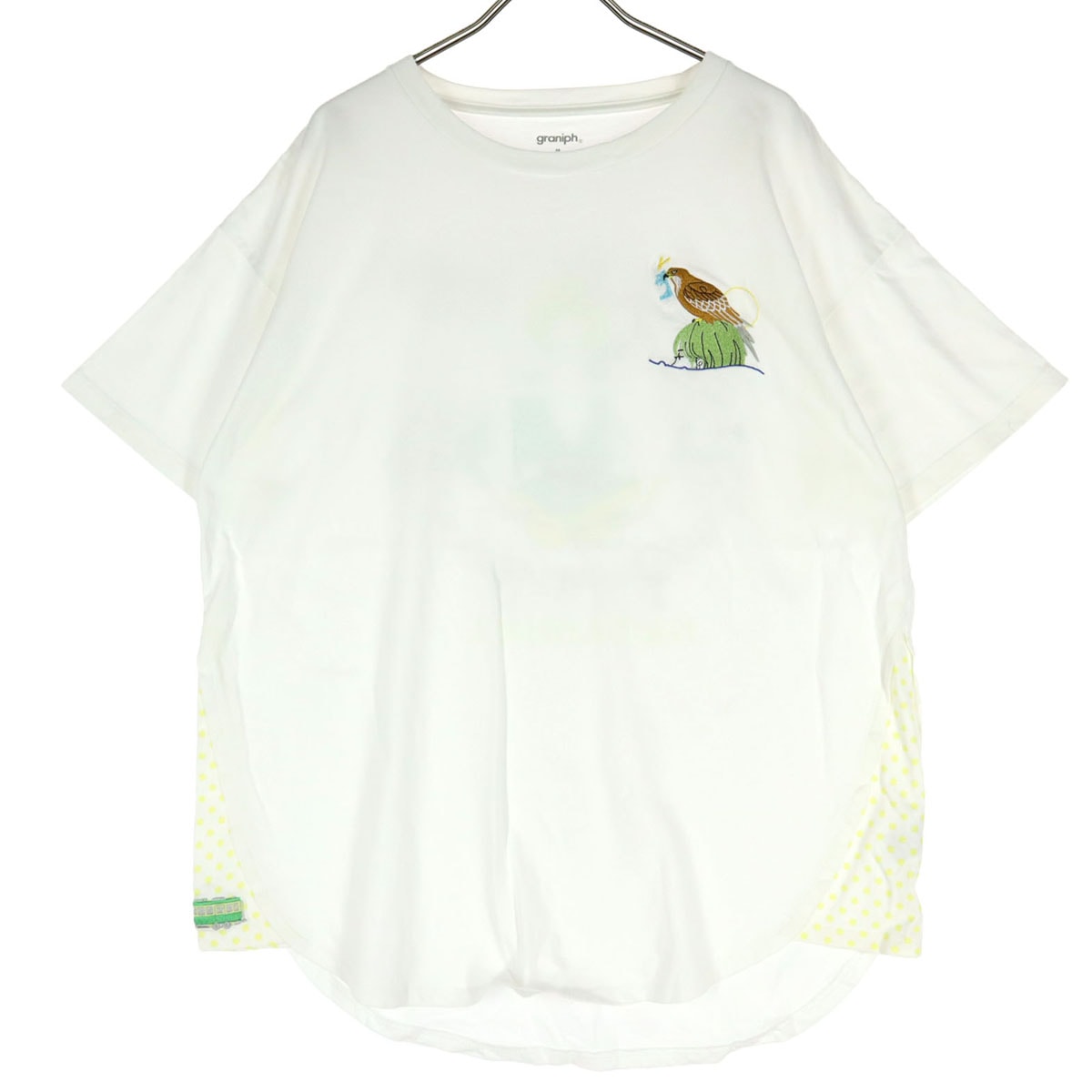 graniph グラニフ 刺繍 半袖 Tシャツ M アイボリー