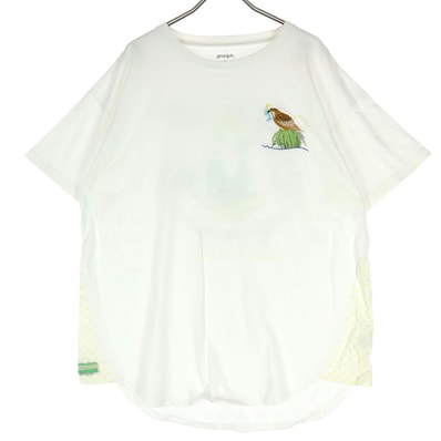 graniph グラニフ 刺繍 半袖 Tシャツ M アイボリー