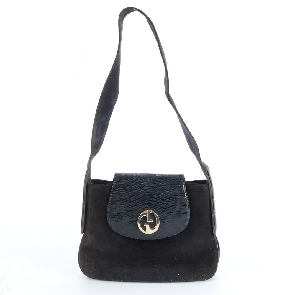 グッチ オールドグッチショルダーバッグ リザード レザー