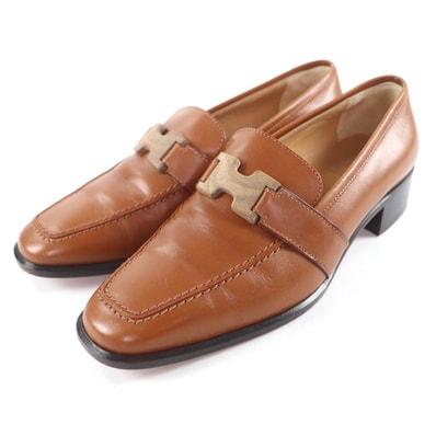 美品 エルメス パンプス ブラウン レディース 37