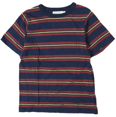 BEAMS BOY ビームスボーイ 日本製 マルチボーダークルーネックショートスリーブTシャツ 13-04-0553-654 ONE SIZE NAVY 半袖 トップス g13809