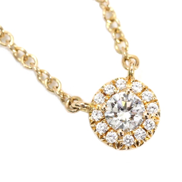 【新品同様】ティファニー ネックレス ソレスト ダイヤモンド K18 PG ピンクゴールド ローズゴールドRG レディース TIFFANY&Co. ペンダント ブランド 人気 プレゼント ギフト ジュエリー