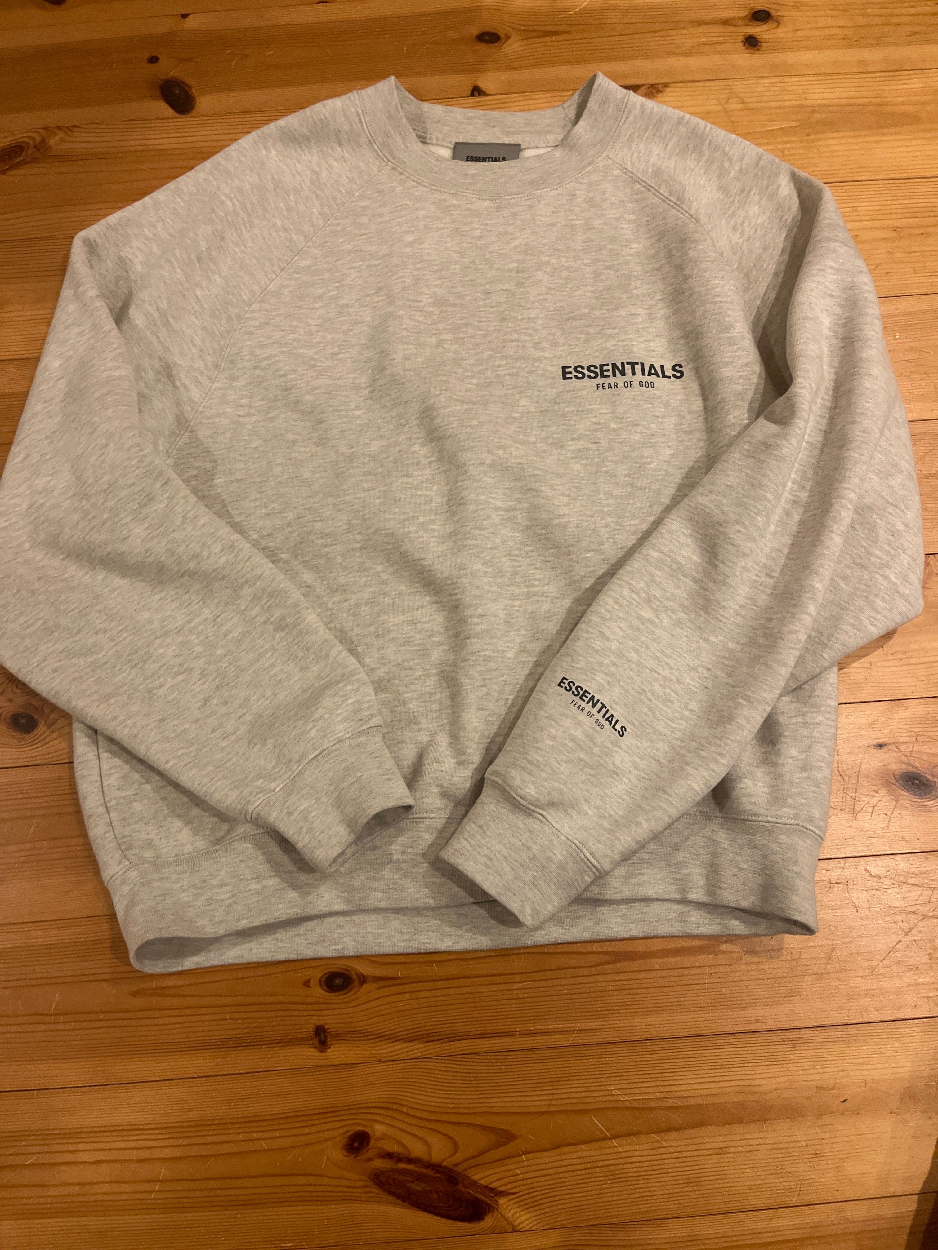 FEAR OF GOD ESSENTIALS PULLOVER CREWNECK "Light Heather Oatmeal"