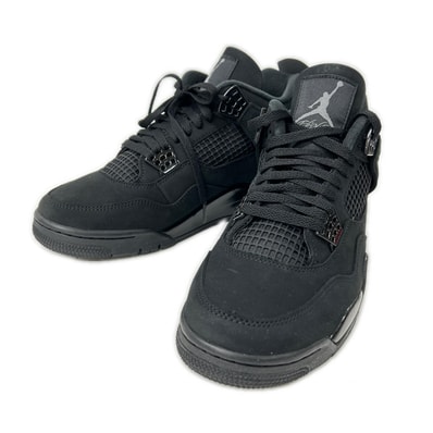 ナイキ 【新品同様】FV5029-010 Air Jordan 4 Retro OG Black Cat ハイカットスニーカー 28.5