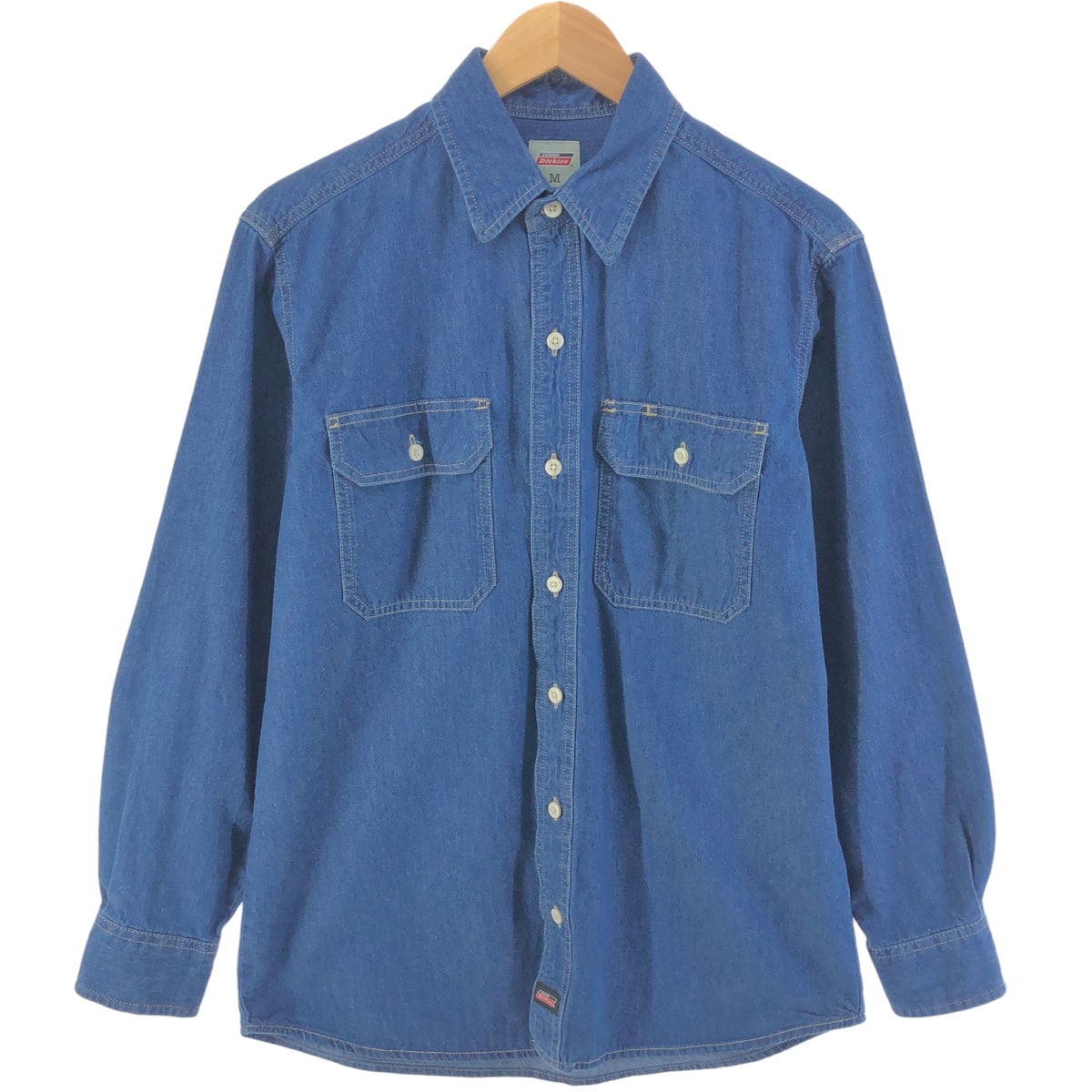 古着 ディッキーズ Dickies 長袖 デニムシャツ メンズM相当/eaa523076