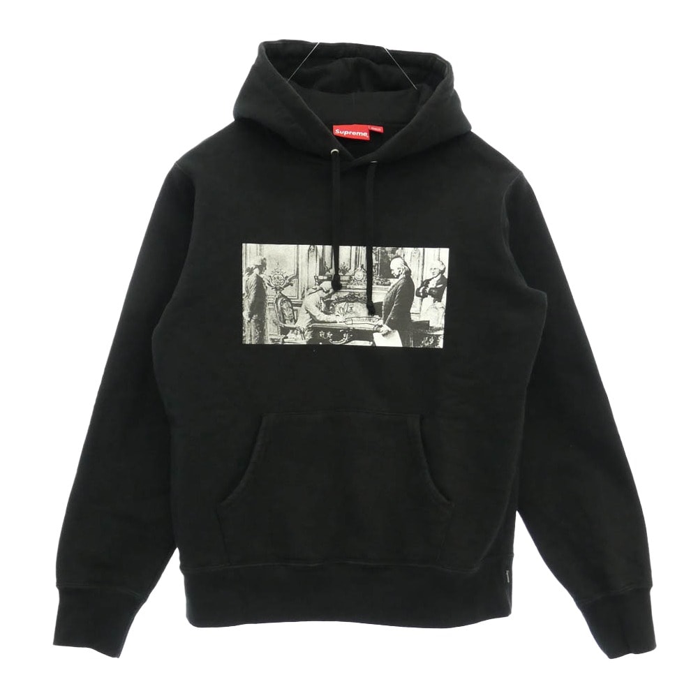 Supreme シュプリーム 18AW Mike Kelley Hooded Sweatshirt マイク ケリー グラフィック プリント プルオーバー スウェット パーカー ブラック系 S【中古】