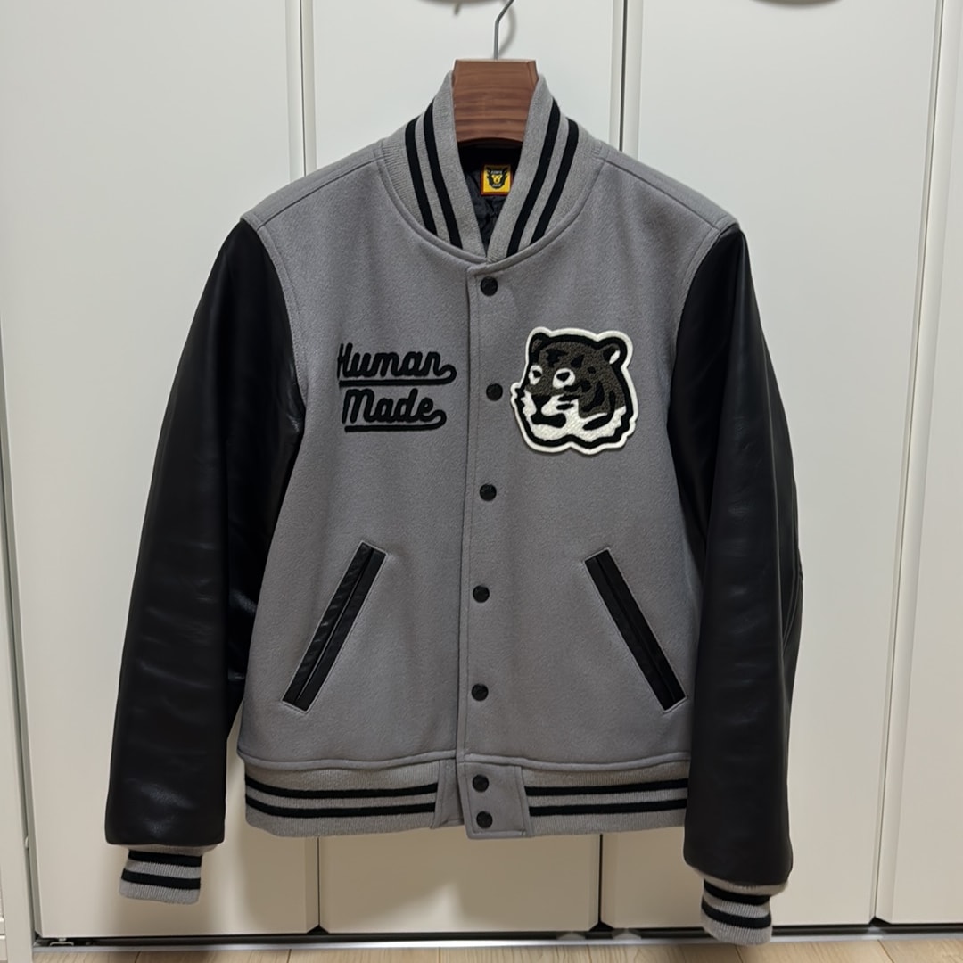 HUMAN MADE VARSITY JACKET "Gray"