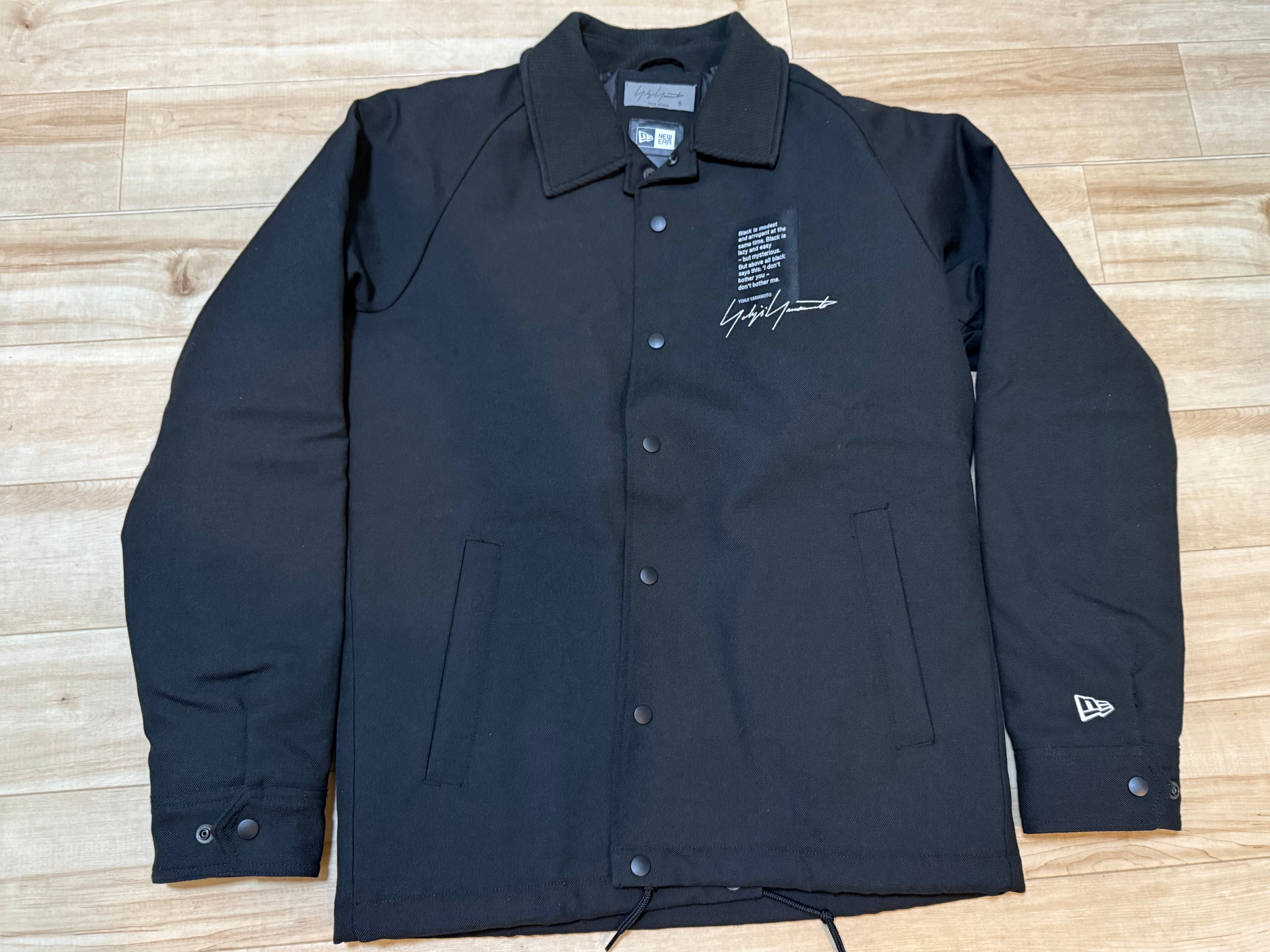 NEW ERA x Yohji Yamamoto Pour Homme FW22 Coach Jacket Hand Paint Logo "Black"