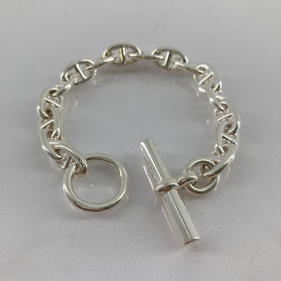 HERMES(エルメス) シェーヌダンクルPM ブレスレット 16コマ Ag925 35.0g シルバー