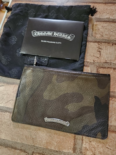 Chrome Hearts # 2 Zip Change Perth Leather Cross Patch "Camouflage"