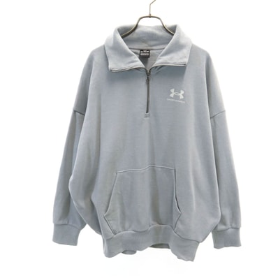 UNDER ARMOUR アンダーアーマー 長袖 ハーフジップ スウェットパーカー XL グレー プルオーバー