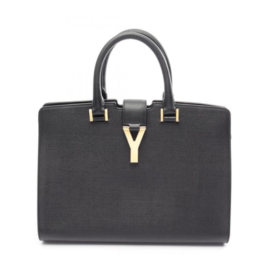 イヴ・サンローラン YVES SAINT LAURENT カバス シック ハンドバッグ バッグ レザー レディース ブラック系 400660 【中古】