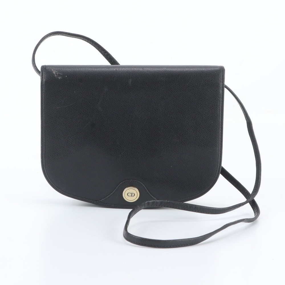■美品 クリスチャンディオール ショルダーバッグ レザー