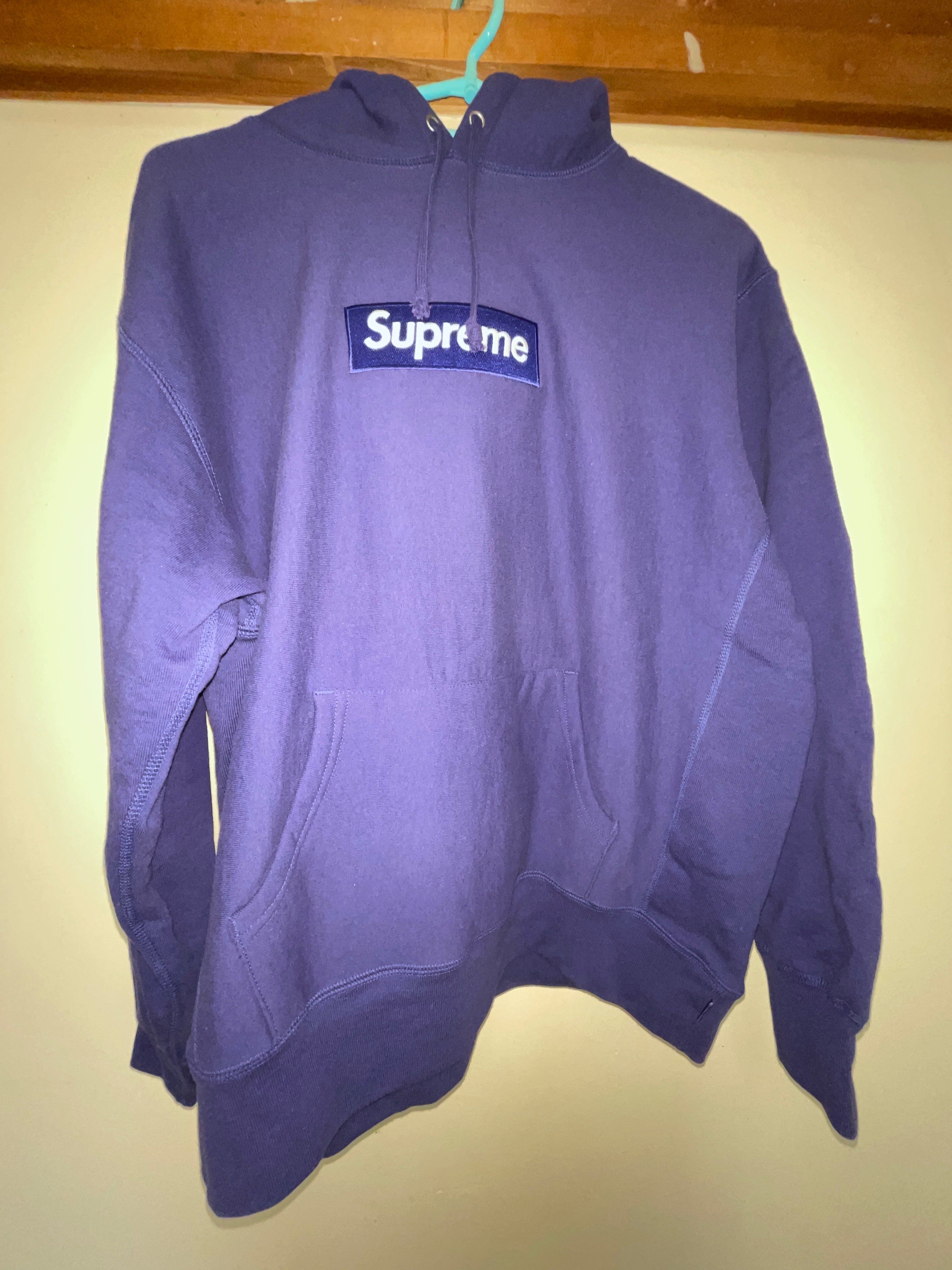 Supreme Box Logo Hooded Sweatshirt "Washed Navy" (21FW)