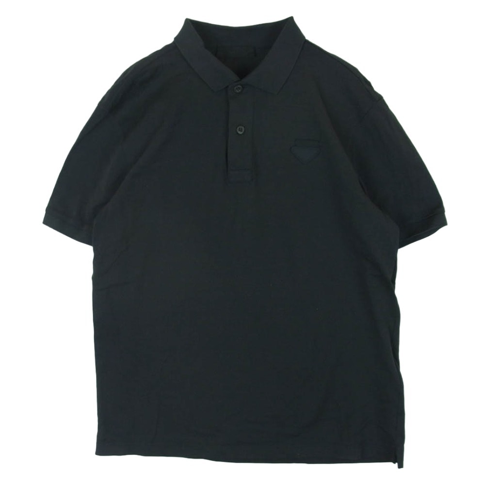 PRADA プラダ UJN444 2018 PIQUET 三角ロゴ ピケ 半袖 ポロシャツ コットン ルーマニア製 グレー系 S【中古】