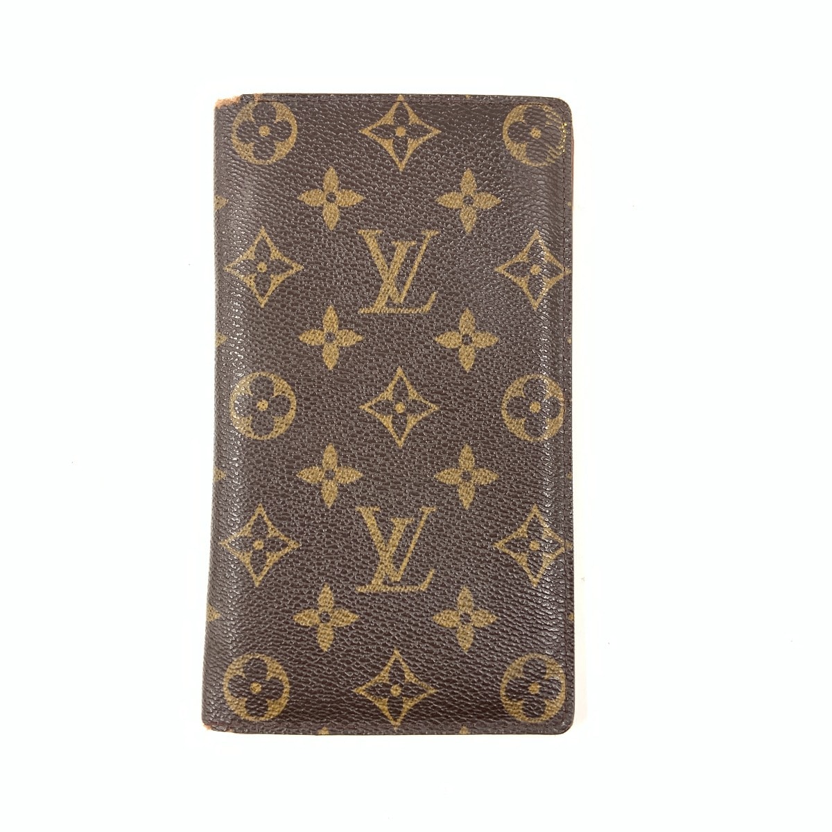 LOUIS VUITTON ルイヴィトン モノグラム ポルト シェキエ カルト クレディ 長札入れ  M62225 ブラウン