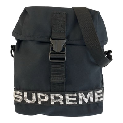 美品 Supreme シュプリーム フィールドサイドバッグ ブラック 黒 コットン ナイロン/ ショルダーバッグ ポシェット 男女兼用 604082 【中古】