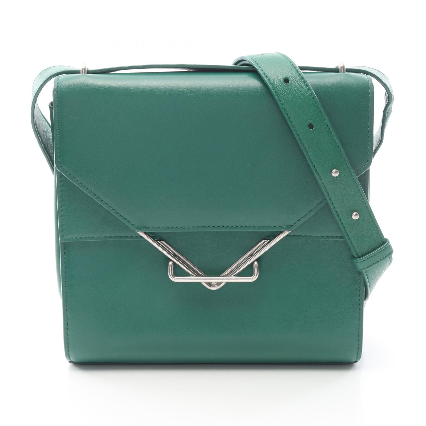 ボッテガヴェネタ BOTTEGA VENETA ザ クリップ ショルダーバッグ バッグ レザー レディース グリーン系 652391 【中古】