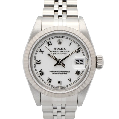 ロレックス ROLEX デイトジャスト T番 腕時計 時計 K18WG(ホワイトゴールド) ステンレススチール レディース ホワイト系 ローマ 69174 【中古】