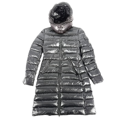 MONCLER モンクレール ダウンジャケット MOKA GIUBBOTTO ダウンコート アウター ロング アパレル 服 C20934981705 ブラック 黒 ブラック金具 ナイロン レディース 冬【中古品】