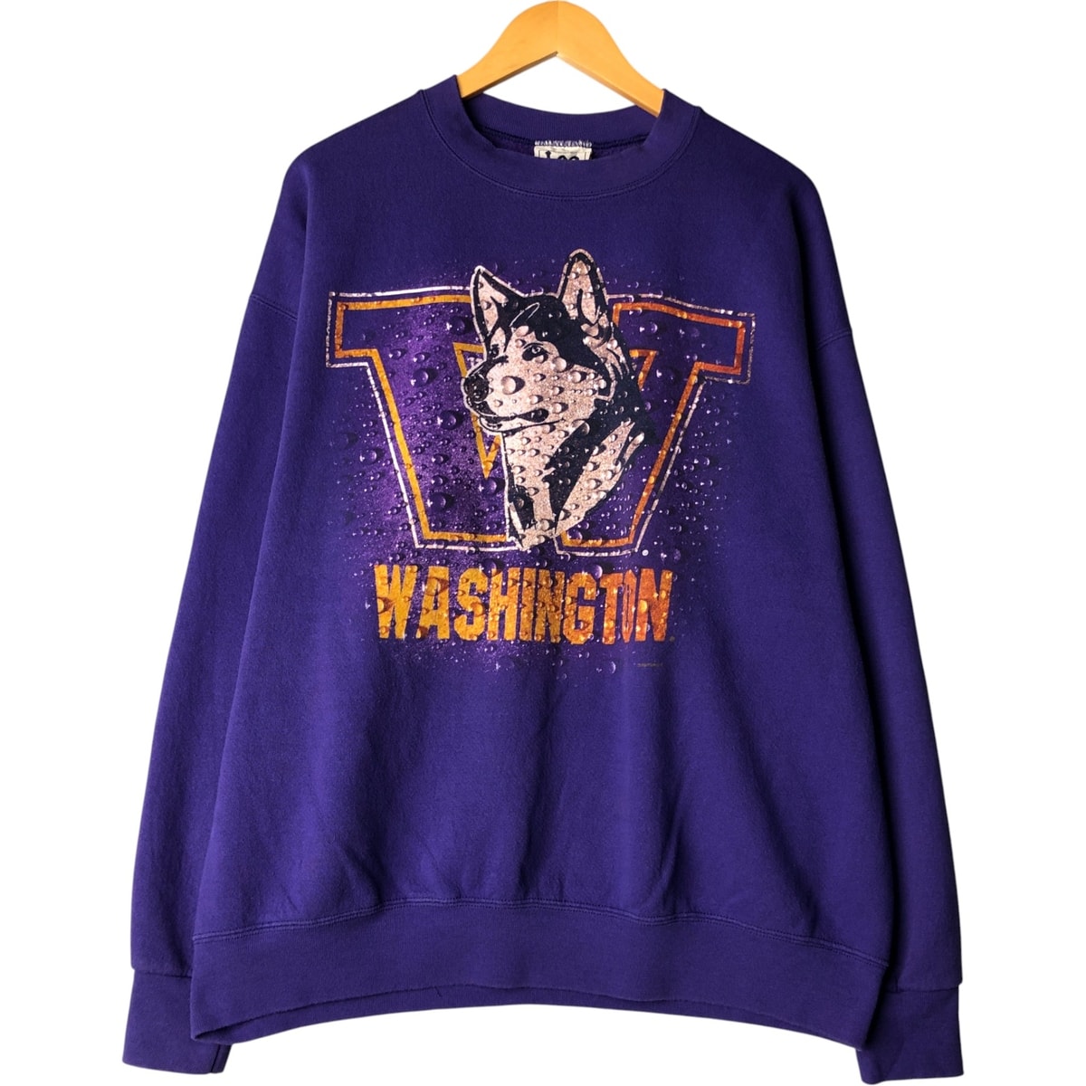 古着 90年代 リー Lee 犬柄 カレッジ キャラクタースウェットシャツ トレーナー USA製 メンズXL相当 ヴィンテージ/eaa593029