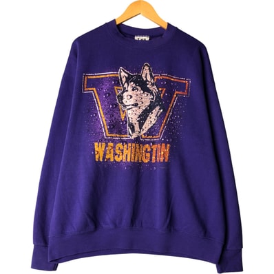 古着 90年代 リー Lee 犬柄 カレッジ キャラクタースウェットシャツ トレーナー USA製 メンズXL相当 ヴィンテージ/eaa593029