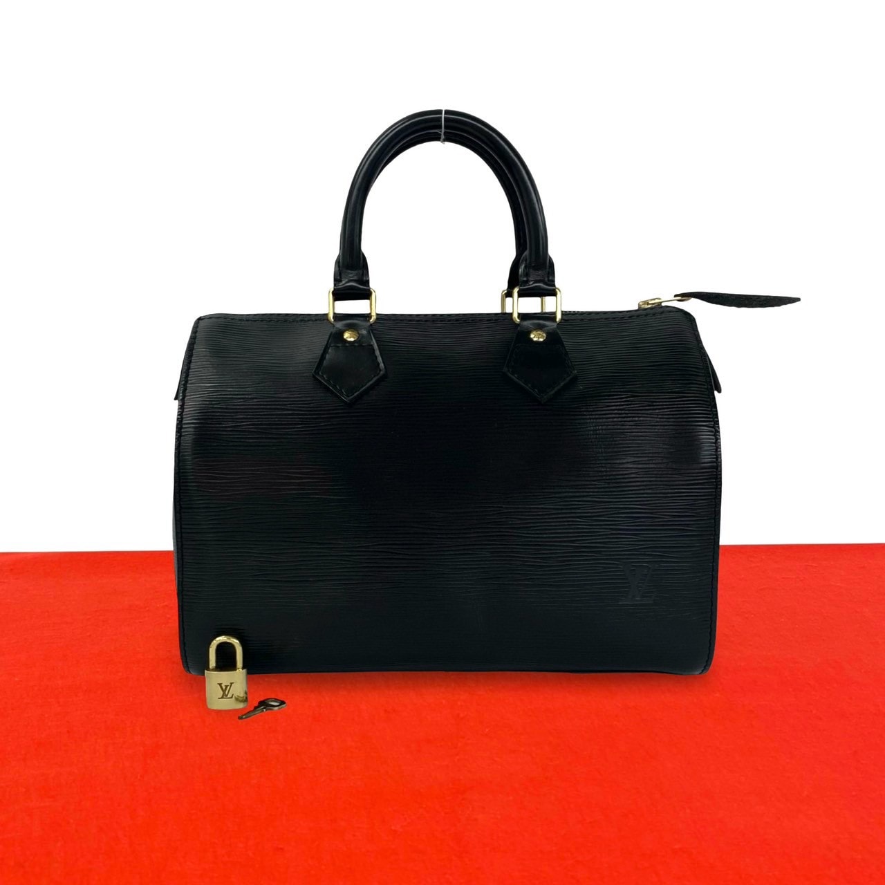 LOUIS VUITTON ルイヴィトン スピーディ 30 エピ レザー ハンドバッグ ブラック
 473-2