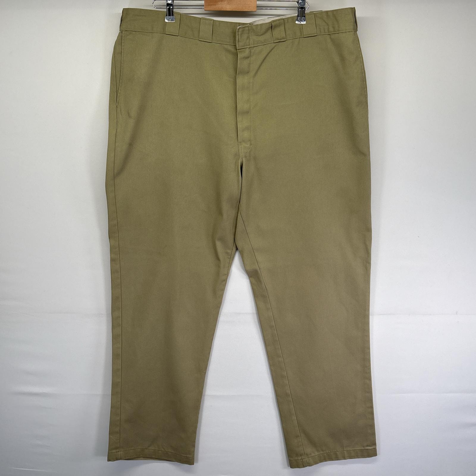 古着 ディッキーズ Dickies ワークパンツ チノパン ストレート ジッパーフライ 874 長ズボン 作業着 w46 L34 ベージュ メンズ