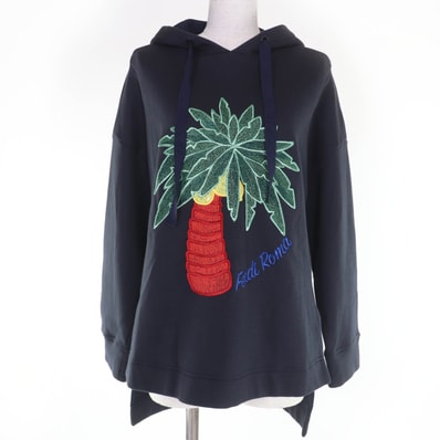 極美品 フェンディ パーカー ネイビー レディース 38 FS7006