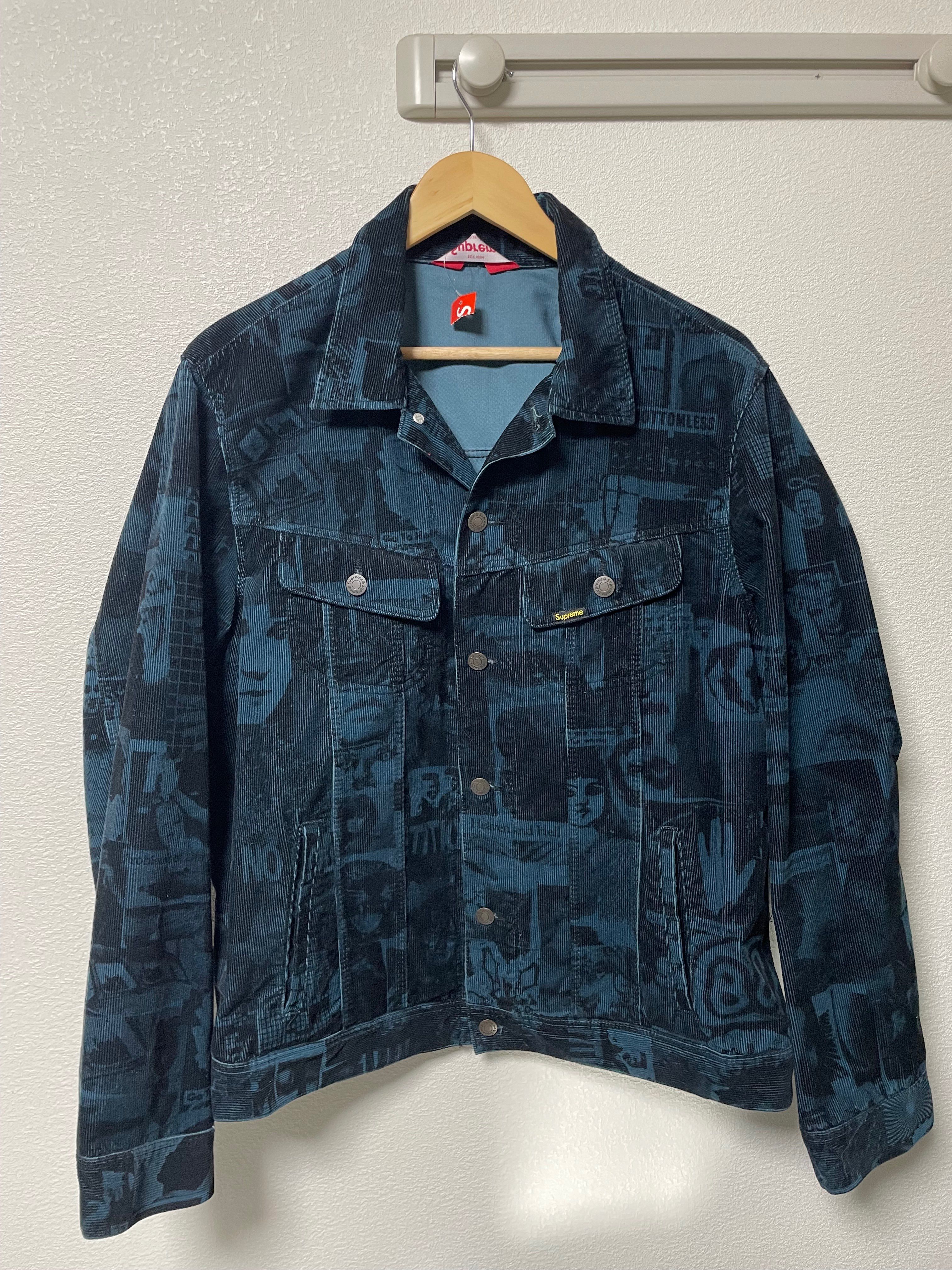 Supreme Vibrations Corduroy Trucker Jacket "Navy"