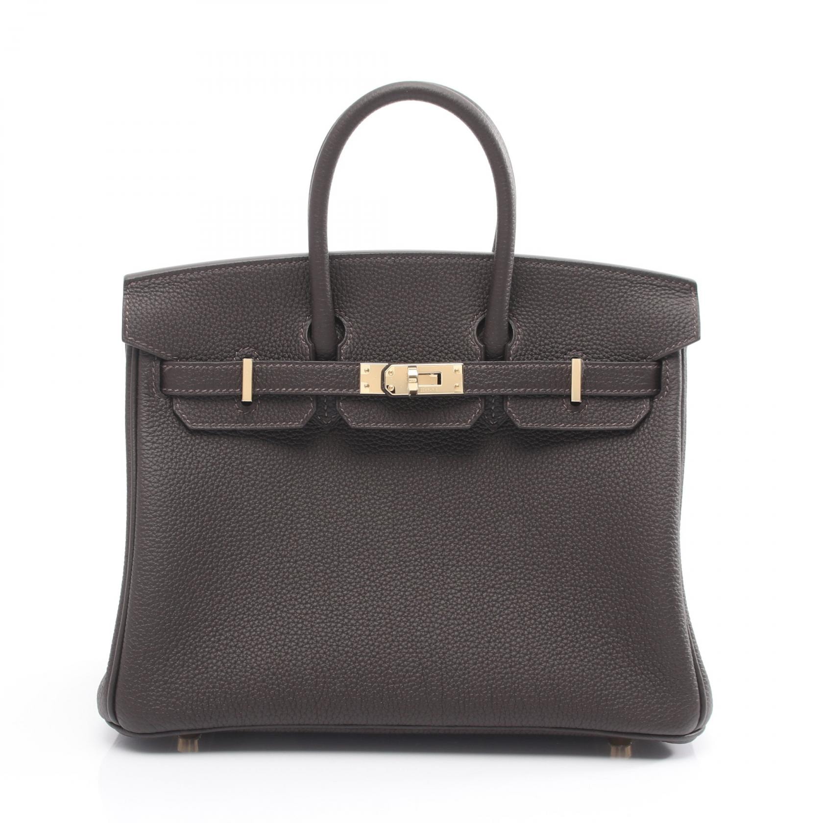 エルメス HERMES バーキン25 ベブラン ハンドバッグ バッグ レザー トゴ トゴ K刻印(2025年製造) レディース ブラウン系 【中古】