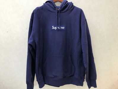 Supreme Box Logo Hooded Sweatshirt "Washed Navy" (21FW)