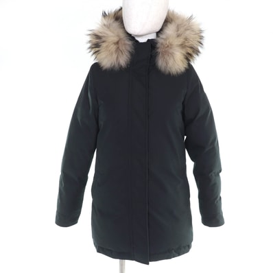 美品 ピレネックス ダウンコート BORDEAUX ブラック レディース 36