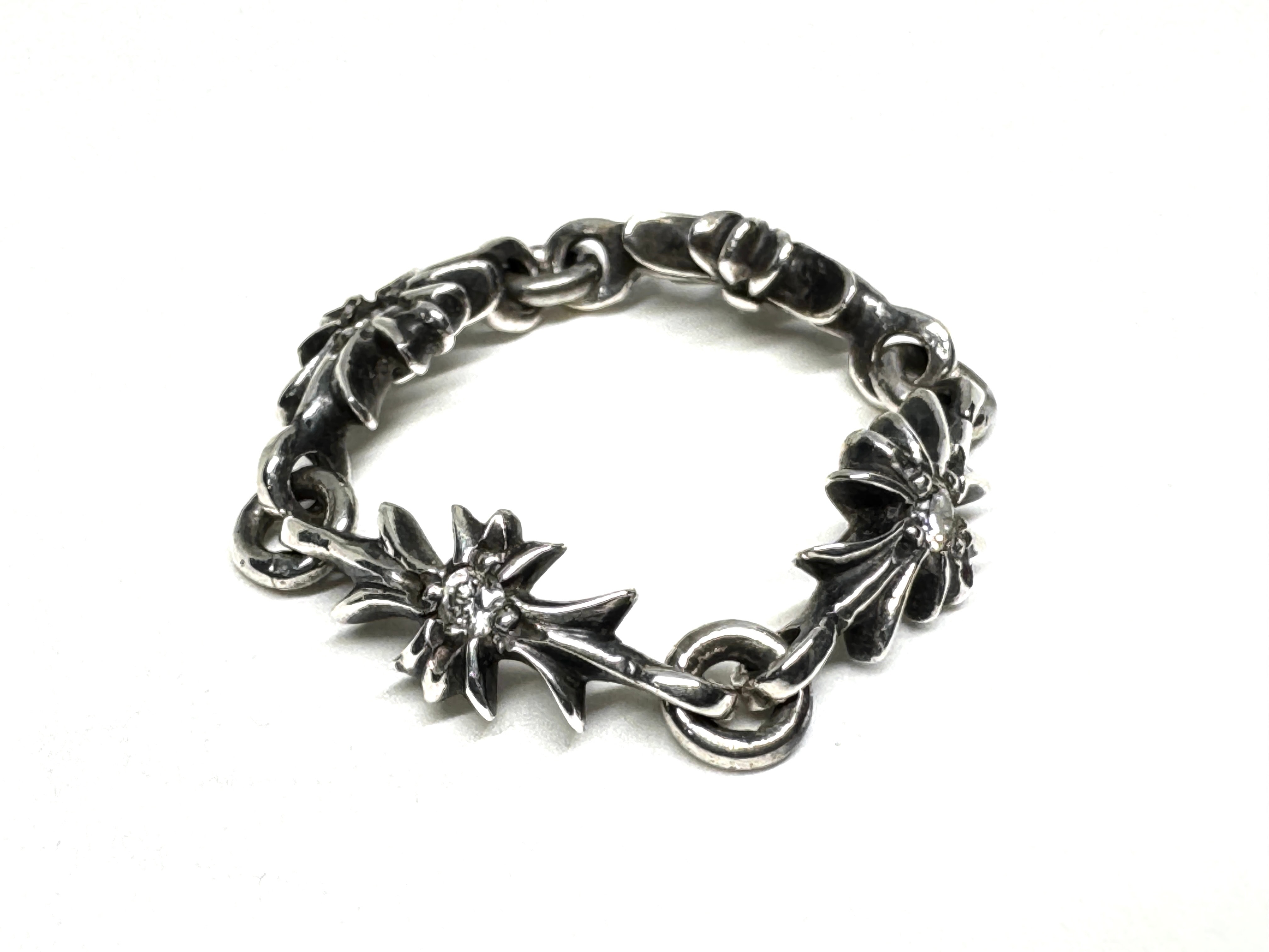 クロムハーツ タイニーE CHプラス リング ダイヤ "シルバー"