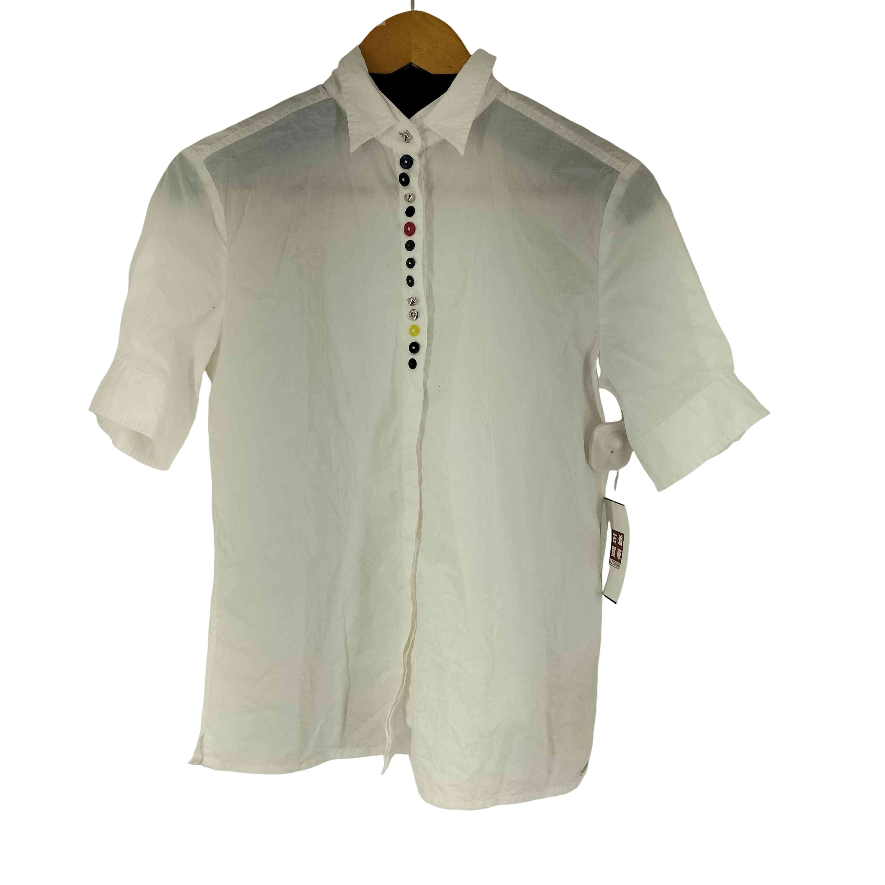 マルチカラーボタン S/S シャツ【1141304634054】