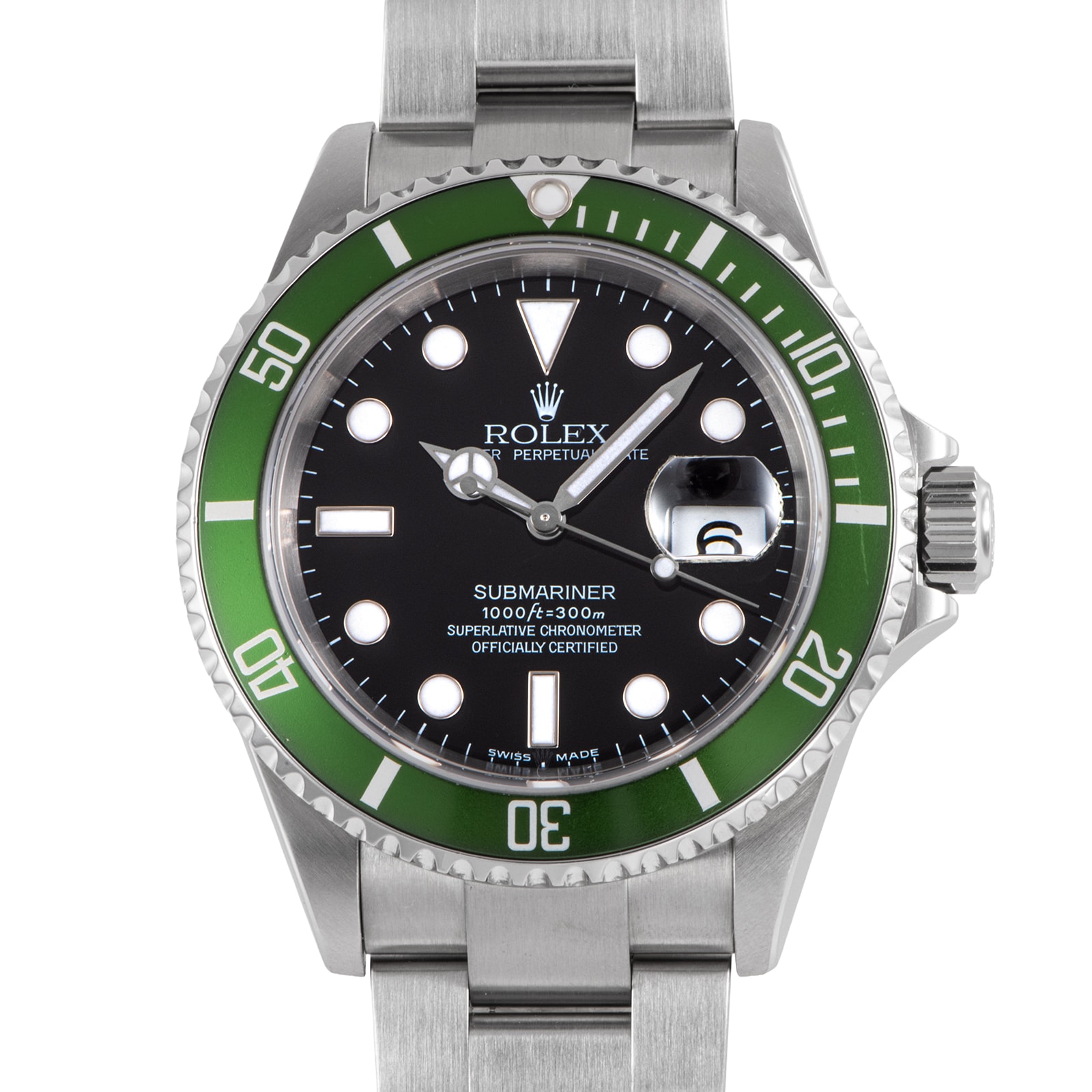 ROLEX ロレックス サブマリーナデイト FAT4 BIG SWISS F番 16610LV ステンレススチール【中古】