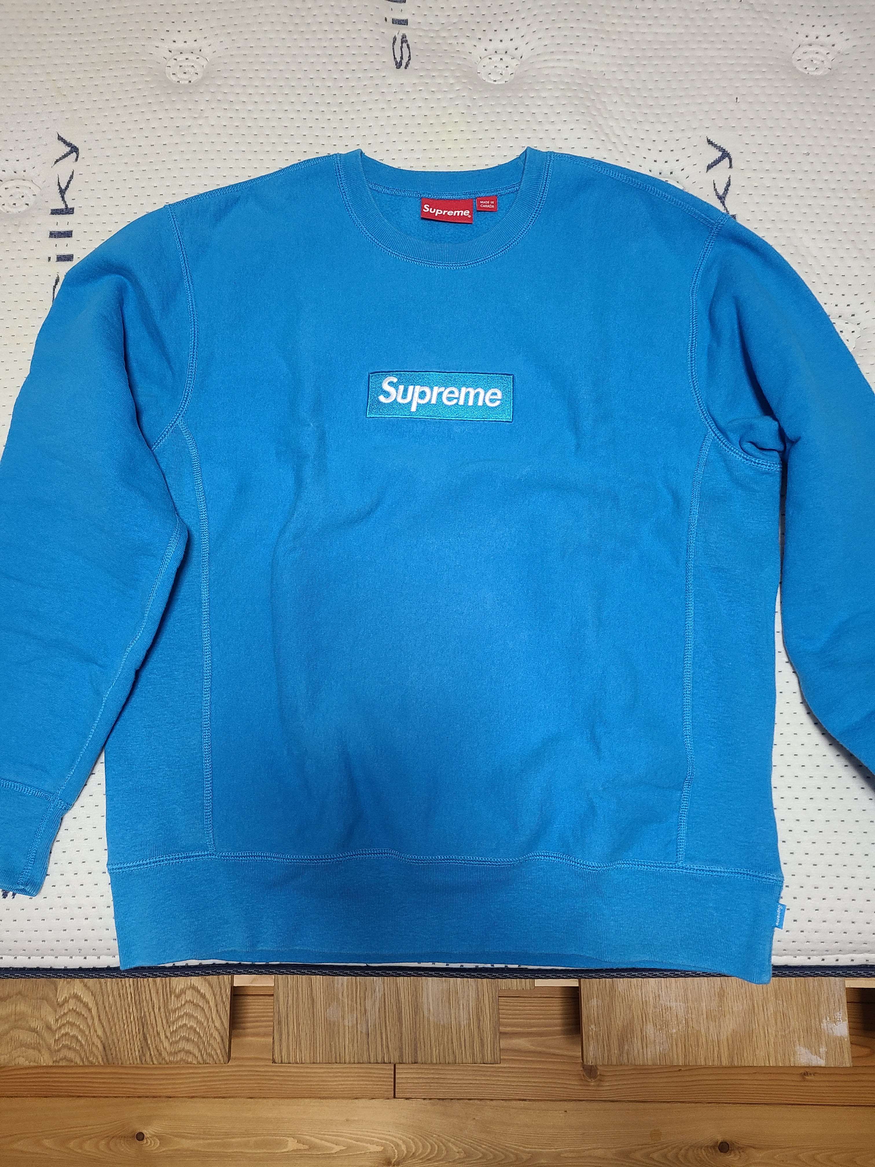 Supreme Box Logo Crewneck Sweatshirt "Blue" (18FW)