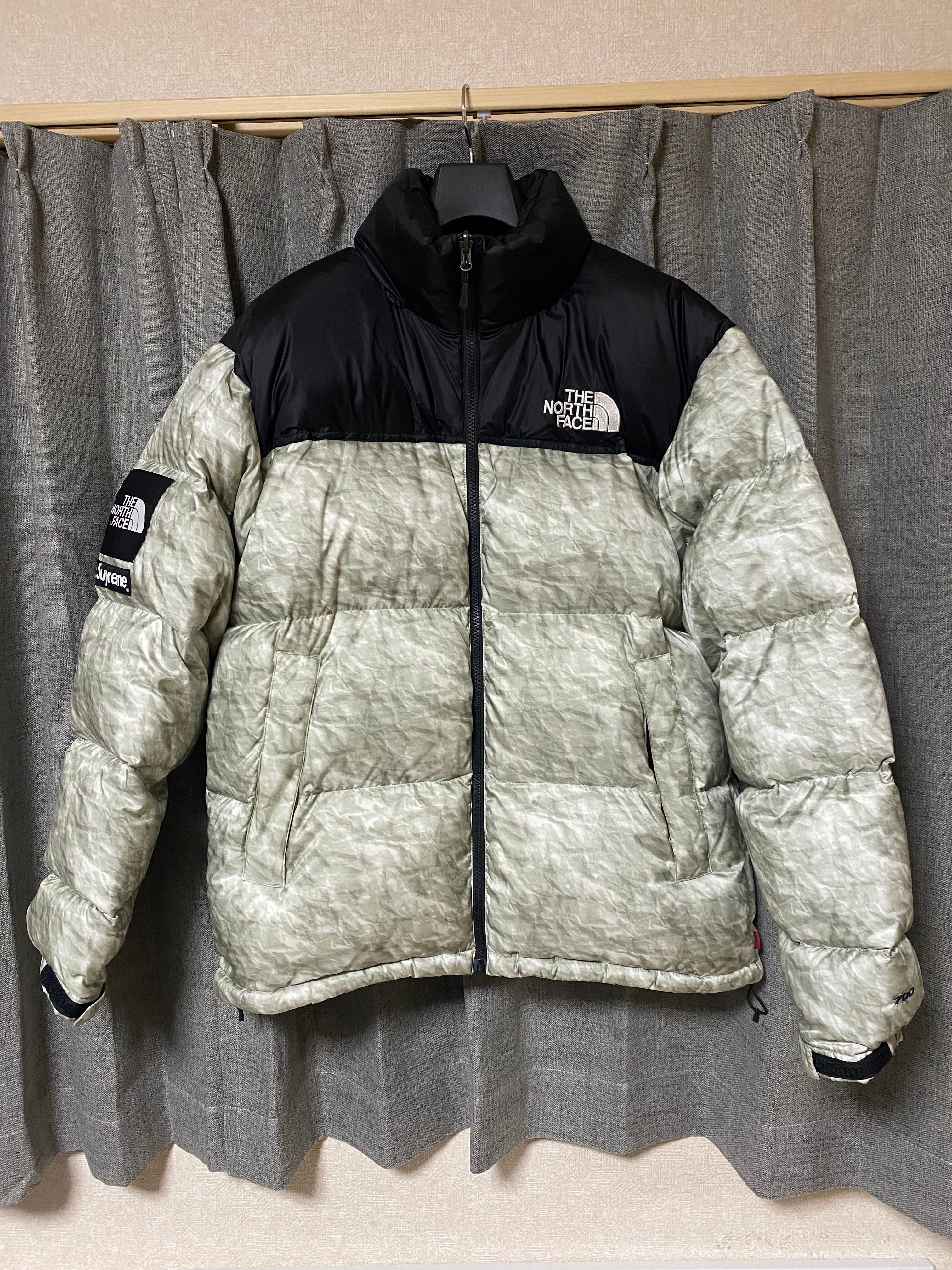 Supreme x The North Face Nuptse Jacket "White Paper Print"